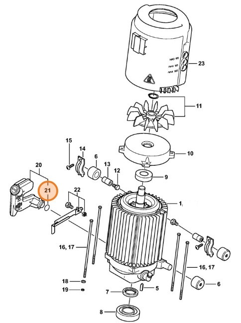 Pierścień uszczelniający 16,7x21,2- NBR, Stihl 47887090800