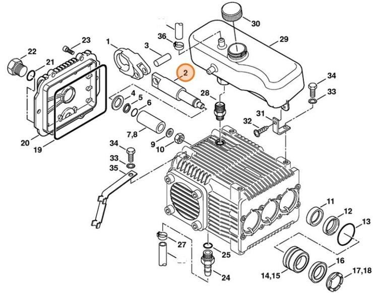 Prowadzenie tłoka, Stihl 47477018500