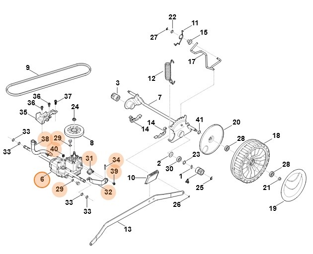Przekładnia hydrauliczna, Stihl 63746400100