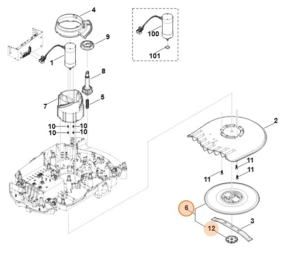 Zabierak kompl., Stihl 69097609700