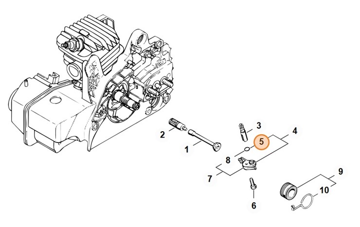 Okrągły pierścień uszczelniający 6,1x1,6, STIHL 96469450355