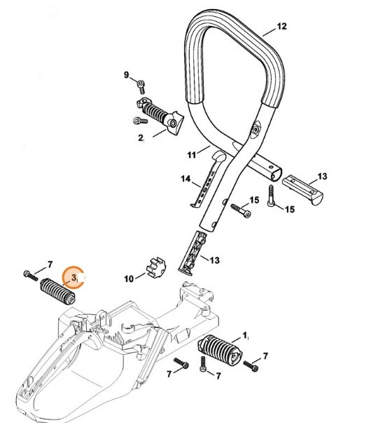 Sprężyna AV, Stihl 11387908302