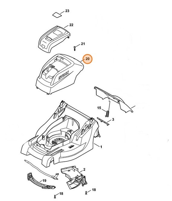 Pokrywa silnika, Stihl 63387602220