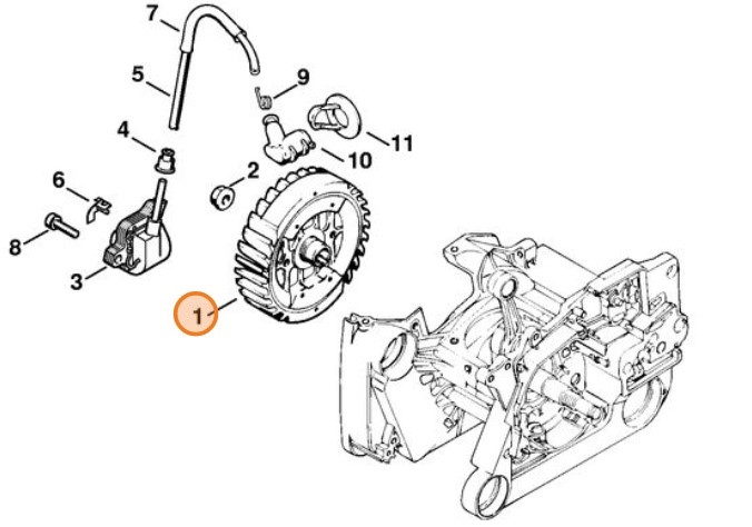 Koło zamachowe, Stihl 11224001203