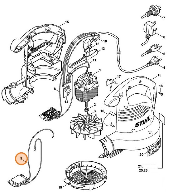 Wiązka kabli, Stihl 48114403004