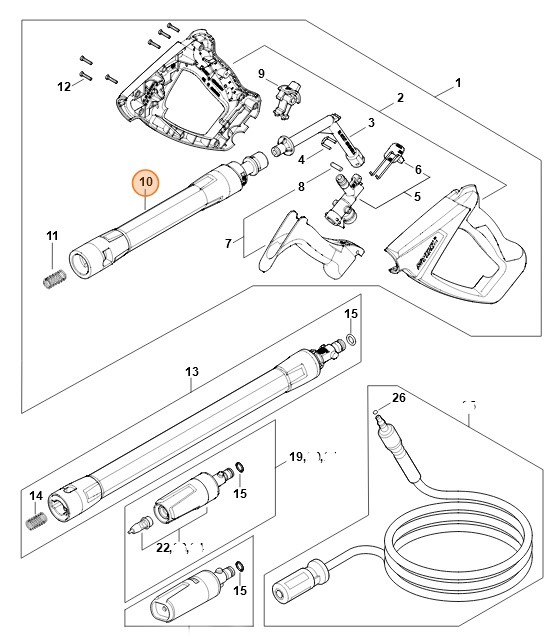 Rura natryskowa, Stihl 49305001102