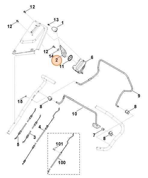 Dźwignia nastawcza, Stihl 63641822900