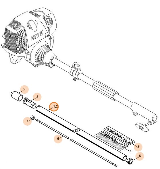 Wysięgnik Ø 25,4 mm, Stihl 42437107120