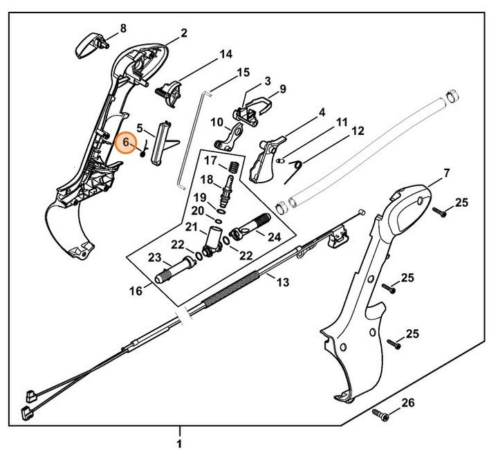 Sprężyna ramieniowa, Stihl 42441824502