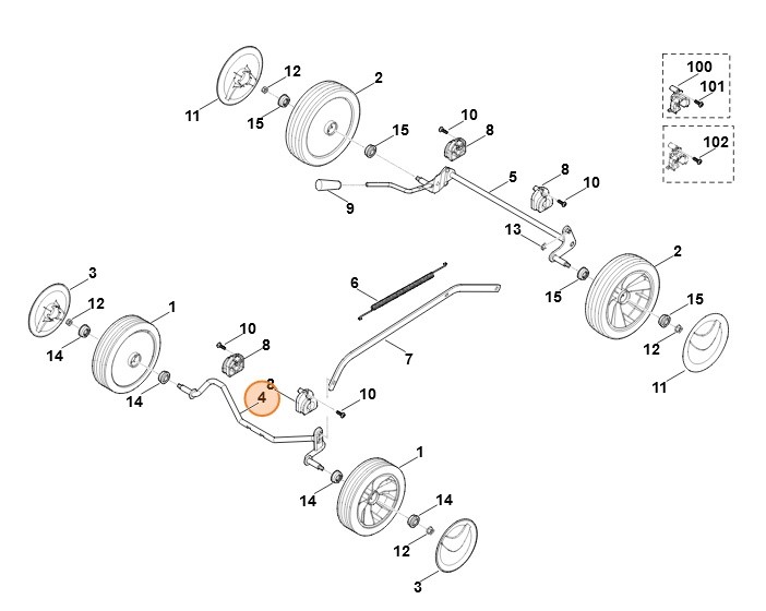 Oś, Stihl 63507002421