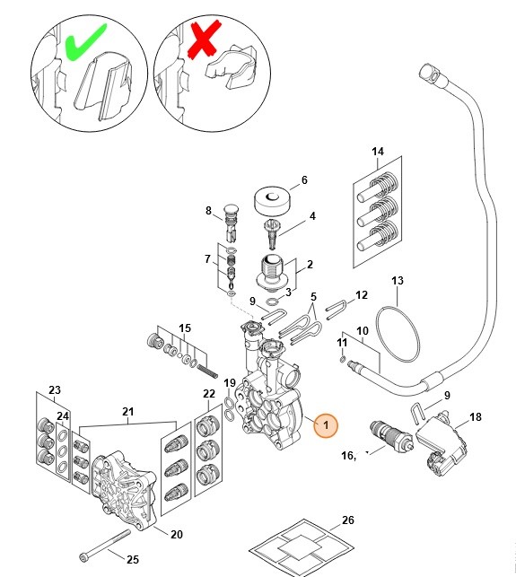 Korpus pompy, Stihl 49506470404
