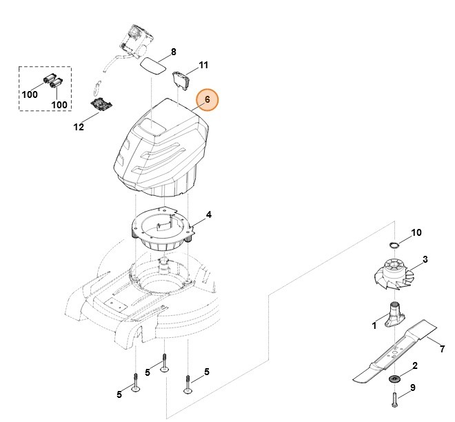 Zespół silnika MVP 600.1, Stihl 63380115002