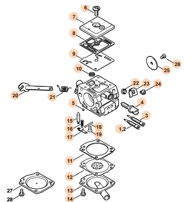 Gaźnik C3-S148A, Stihl 11191200605