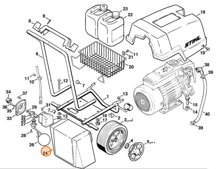 Pojemnik, Stihl 47057010800