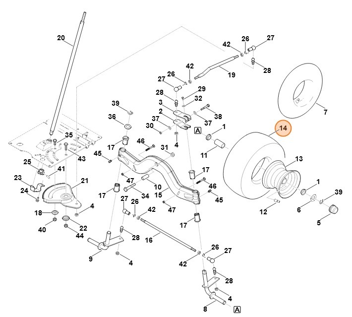 Opona 15x6,0-6, Stihl 61707049505