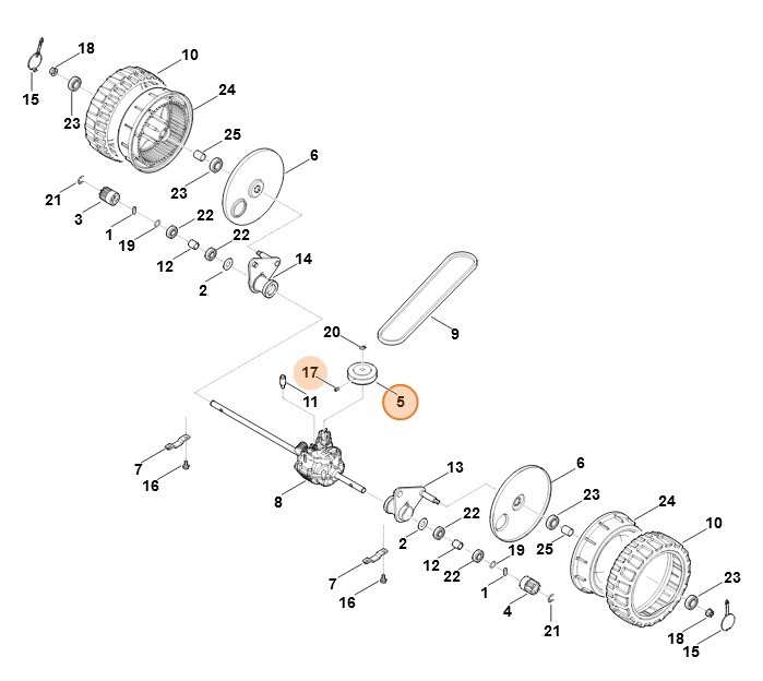 Koło paska klinowego, Stihl 63757002501
