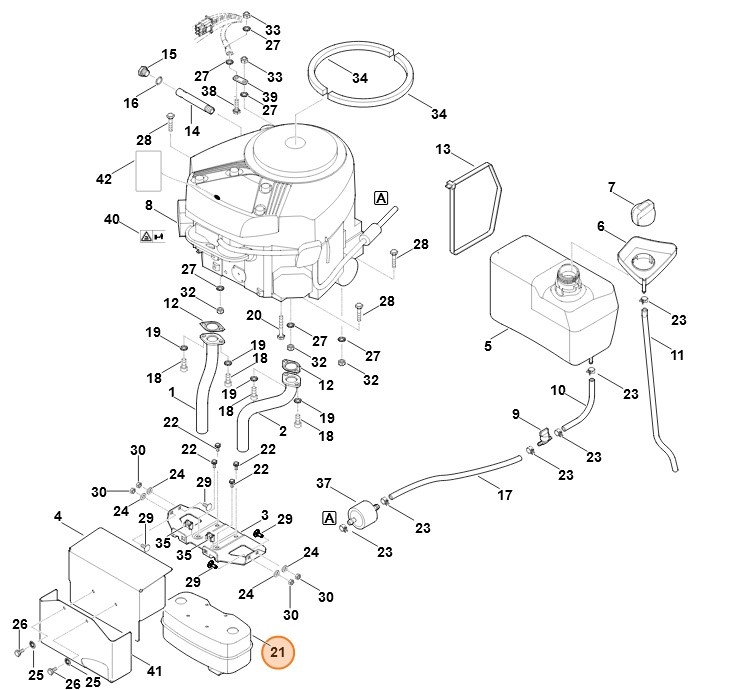 Tłumik, Stihl 61701400630