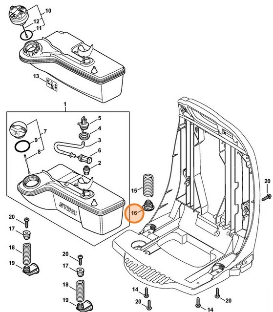 Zatyczka antywibracyjna, Stihl 42447922904