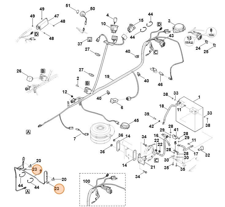 Lampa 12V/10 W, Stihl 00004053100
