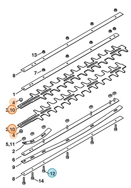 Nóż / noże 550 mm / 22", Stihl 42307106051
