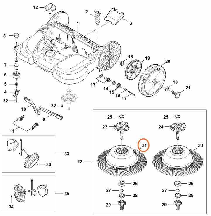 Szczotka talerzowa, Stihl 48607303813