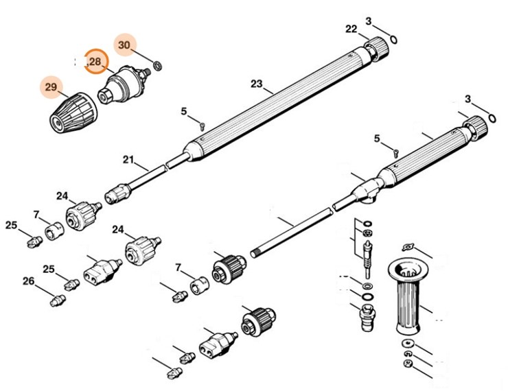 Dysza rotacyjna 070, Stihl 49005001652