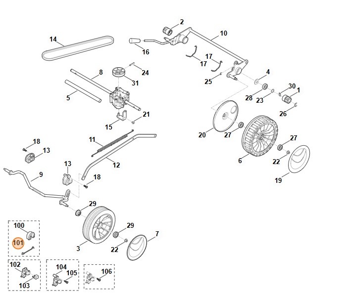 Kabłąk sprężysty, STIHL 63507080320