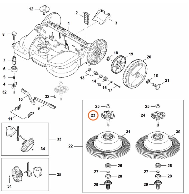 Sworzeń łożyskowy, Stihl 48607319703