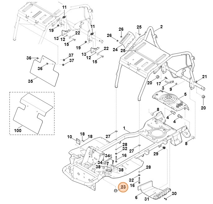 Tulejka łożyska, Stihl 61701623700