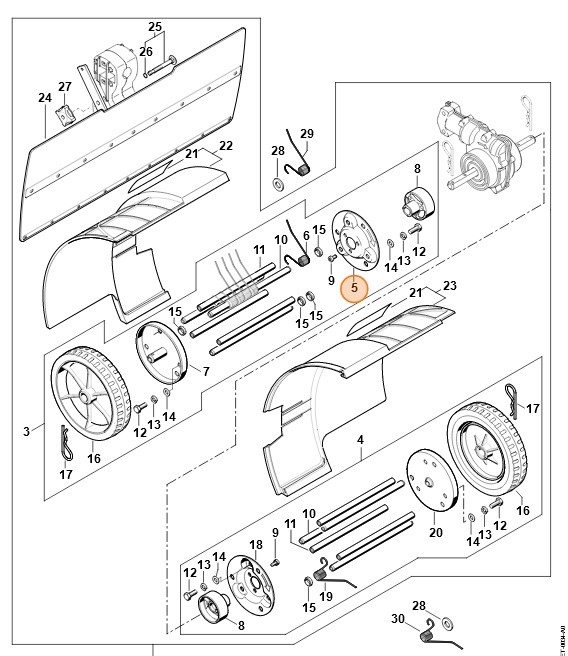 Kołnierz - prawa strona, Stihl 46017118900