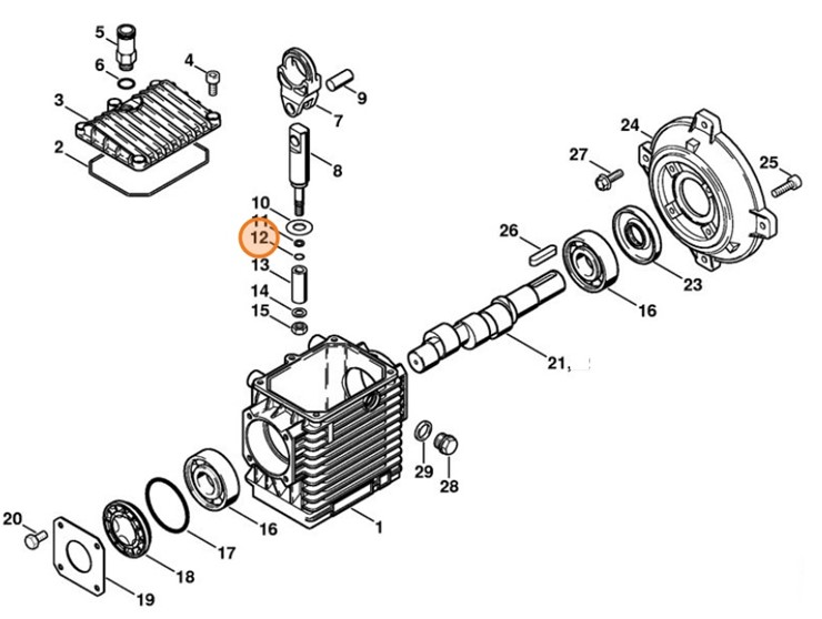 Okrągły pierścień uszczelniający 5,28x1,78, Stihl 96459457460