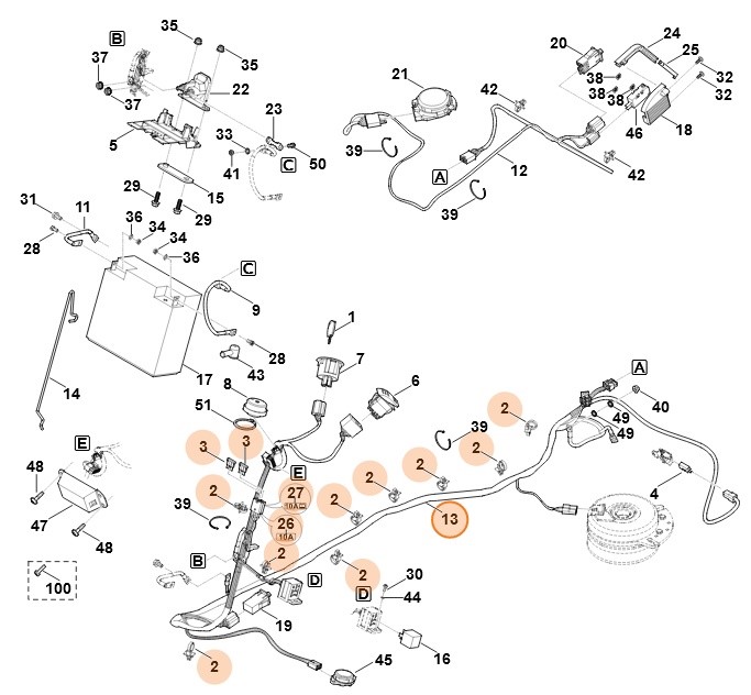 Wiązka przewodów, Stihl 61404403040