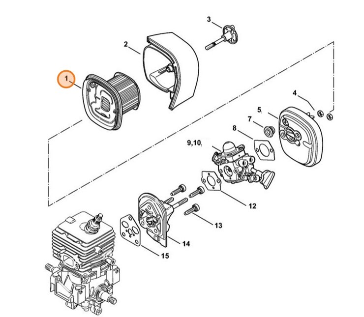 Filtr powietrza, Stihl 42411404404