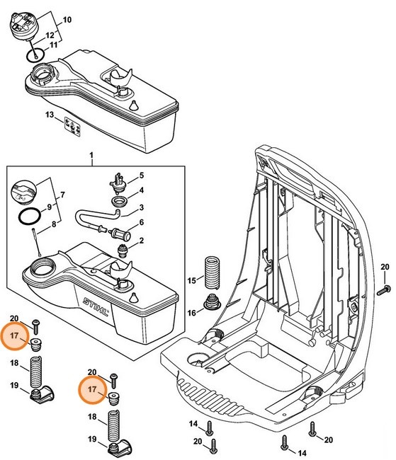 Zatyczka antywibracyjna, Stihl 42447922902