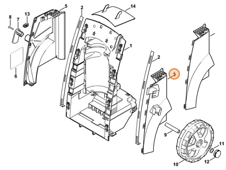 Osłona lewa, Stihl 47687905100