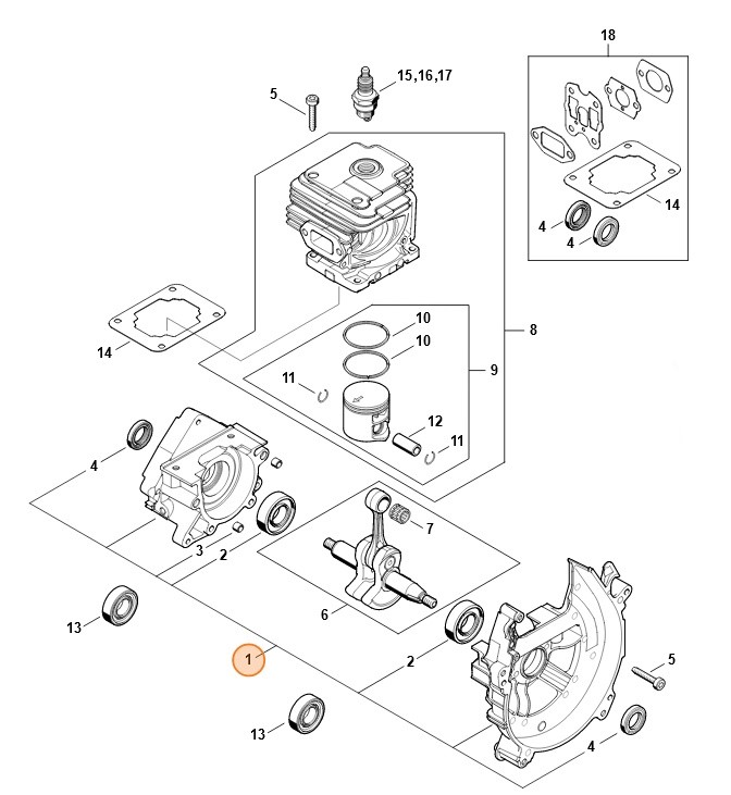 Skrzynia korbowa, Stihl 41510202100