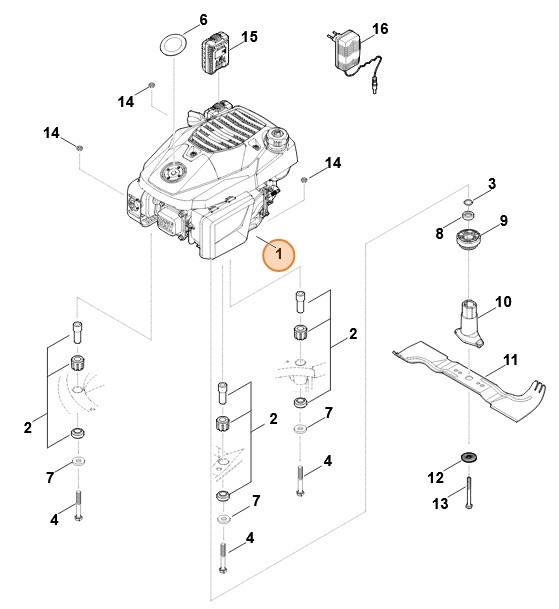 Spalinowy silnik benzynowy EVC 300.0 E (EVC300-0002), Stihl 63400111855