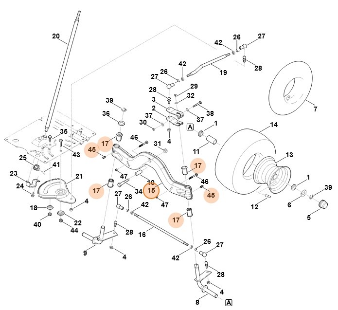Oś, Stihl 61657002408