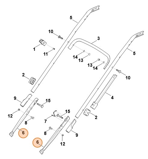 Dolna część uchwytu kierującego, Stihl 63757634801