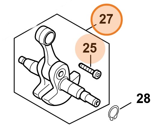 Wał korbowy, Stihl 11420300402