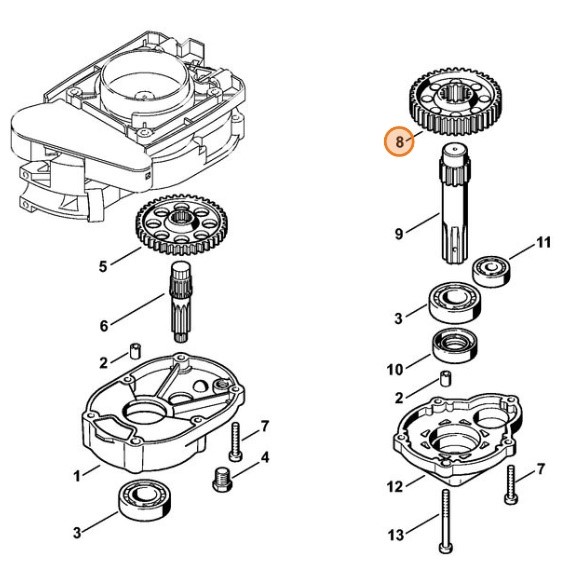 Koło zębate, Stihl 43136420102