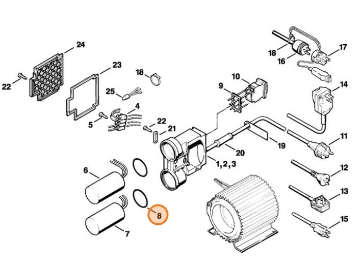 Okrągły pierścień uszczelniający 48x2.5, Stihl 96459458123