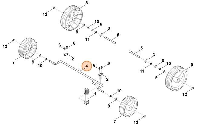 Oś przednia, Stihl 62917407400