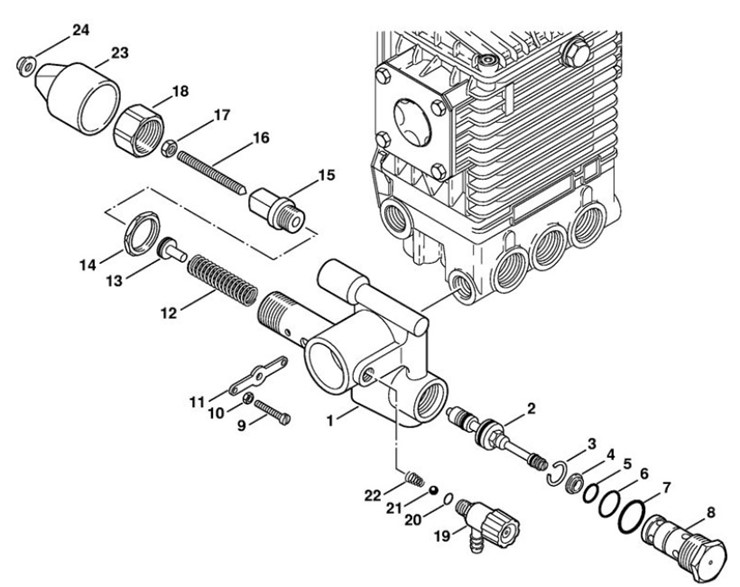 Regulacyjny blok zabezpieczający, Stihl 47325101001