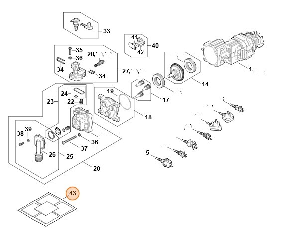 Zestaw worek na smar (5x2g), Stihl 49500071012