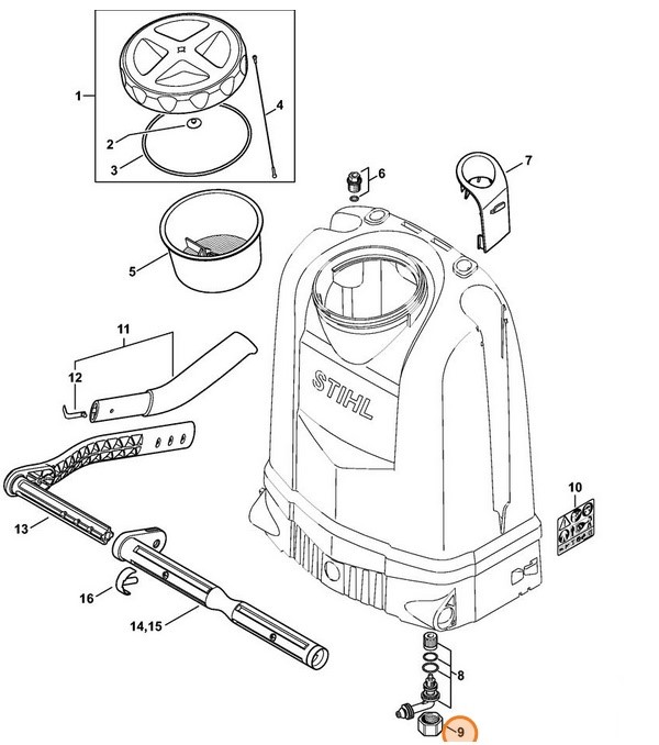 Nakrętka kołpakowa, Stihl 42555122000