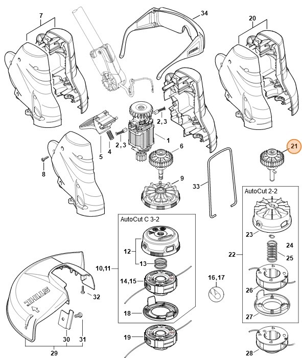 Wałek odbioru napędu, Stihl 48166402400