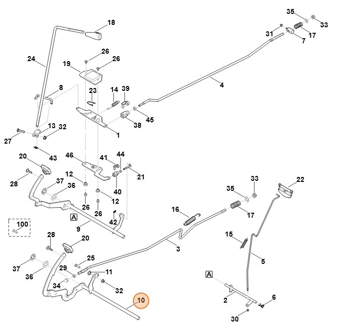 Pedał, Stihl 61407605710