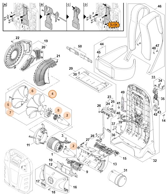 Koło łopatkowe, Stihl BA037700401