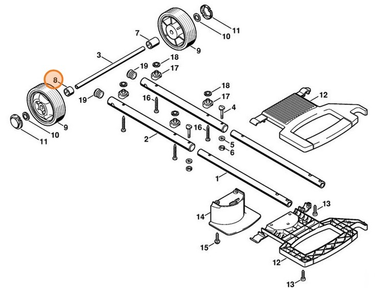 Tulejka 17 mm, Stihl 47197917205